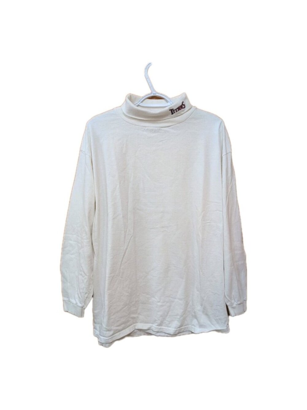 CSA Shirt Mens XL White Long Sleeve Turtleneck Solid Vintage Tennessee Titans